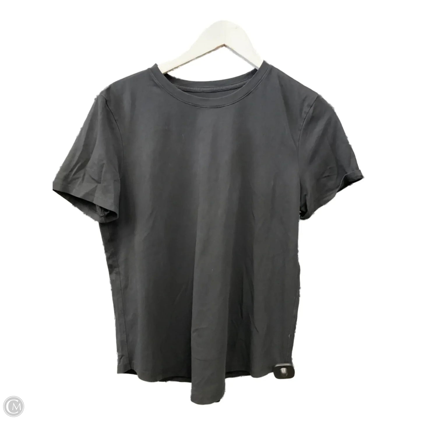 Athletic Top Short Sleeve By Lululemon In Black, Size: M