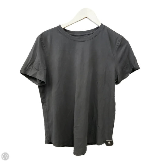 Athletic Top Short Sleeve By Lululemon In Black, Size: M