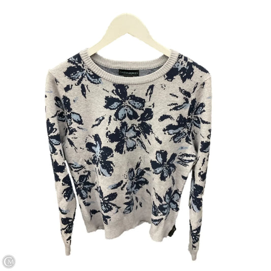 Sweater By Cynthia Rowley In Blue & Grey, Size: Xl