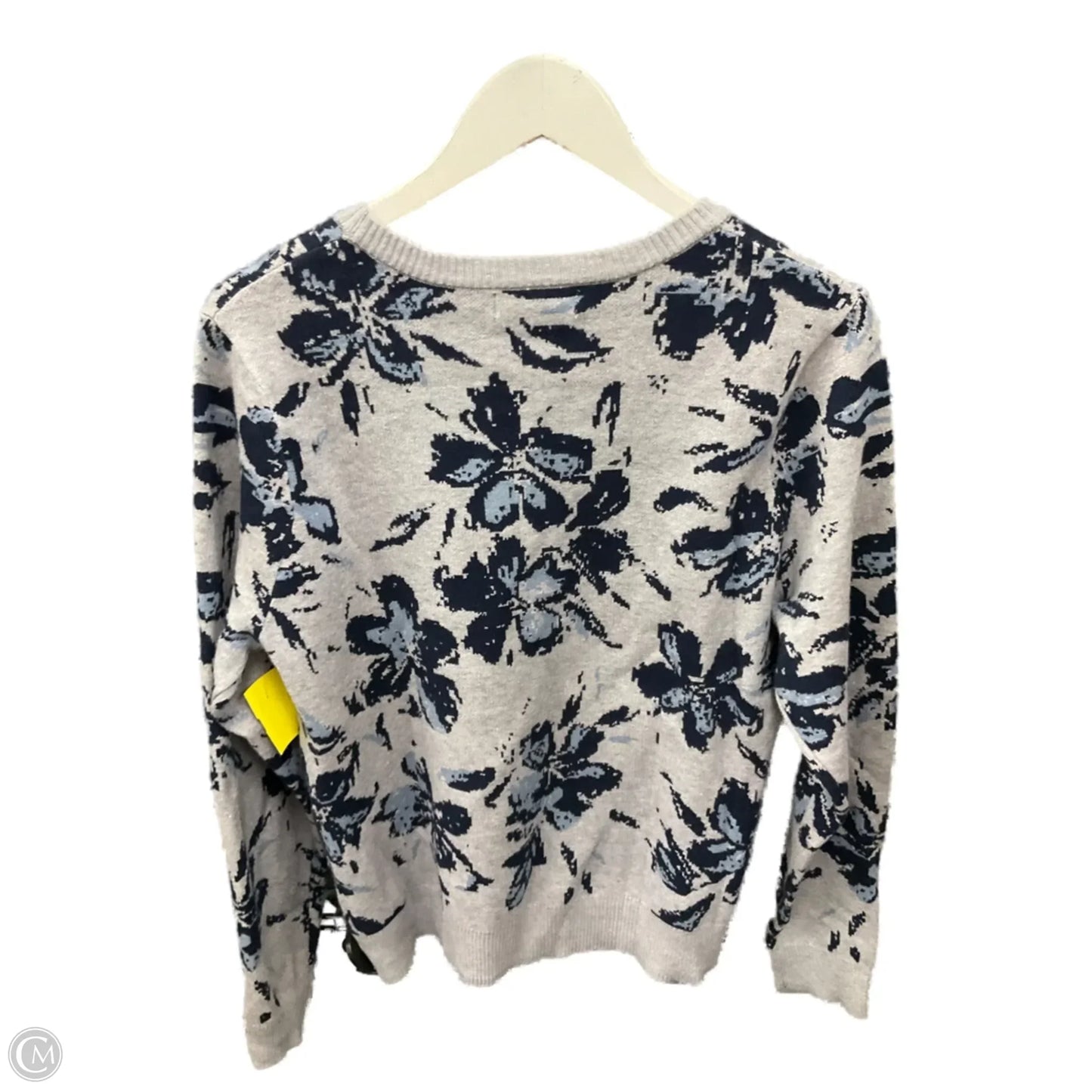 Sweater By Cynthia Rowley In Blue & Grey, Size: Xl