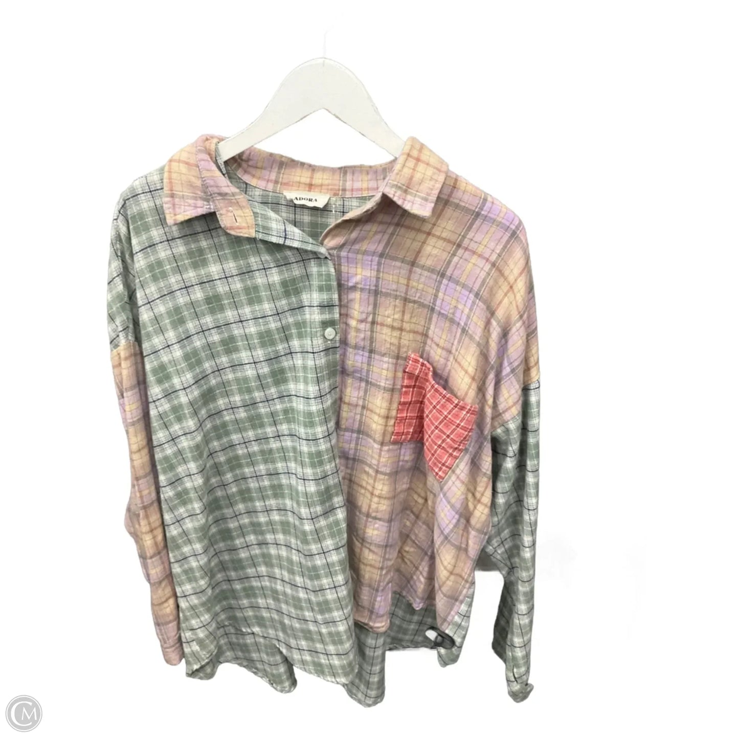 Top Long Sleeve By Adora In Multi-colored, Size: 3x