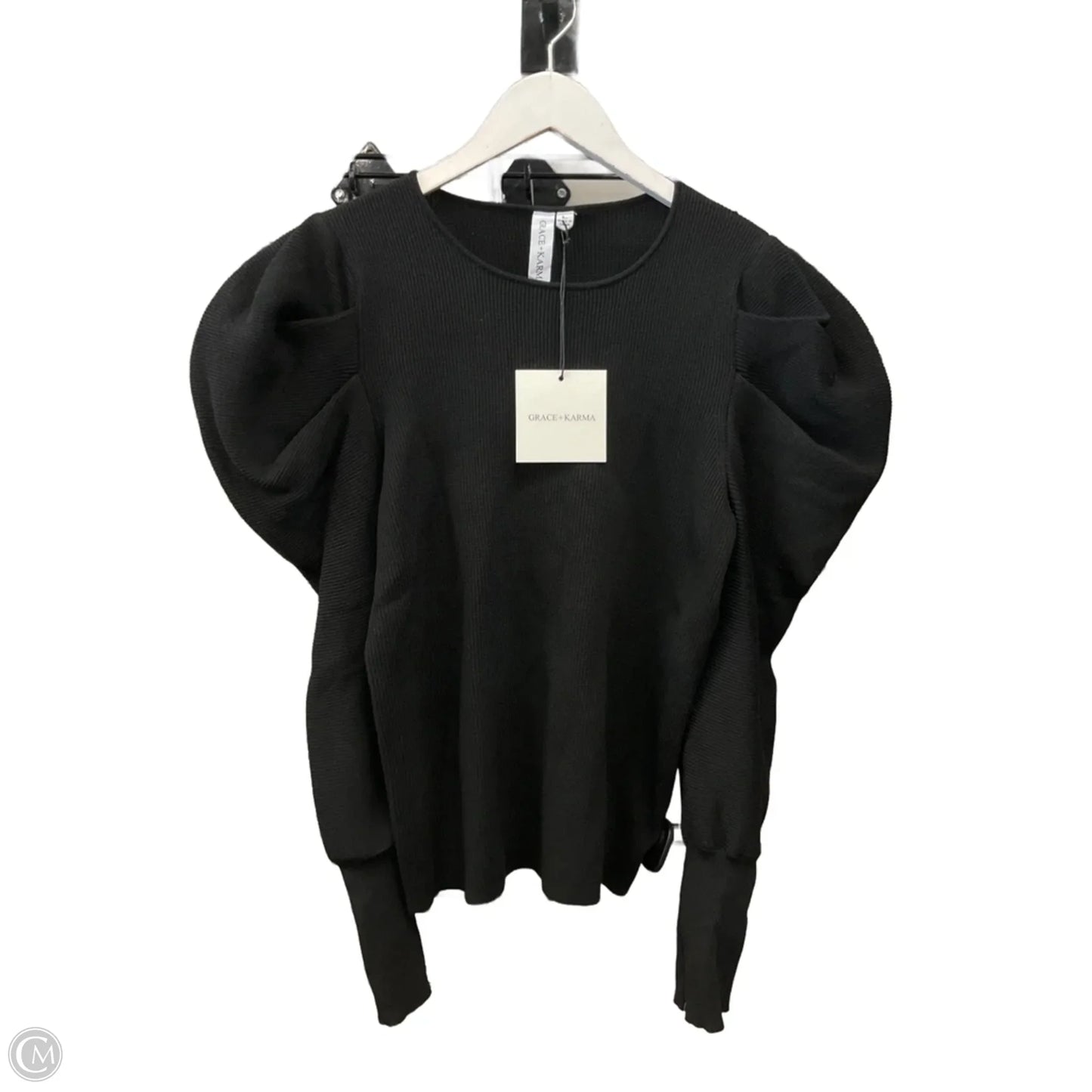 Top Long Sleeve By Grace + Karma In Black, Size: L