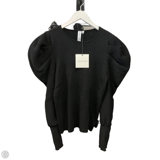 Top Long Sleeve By Grace + Karma In Black, Size: L