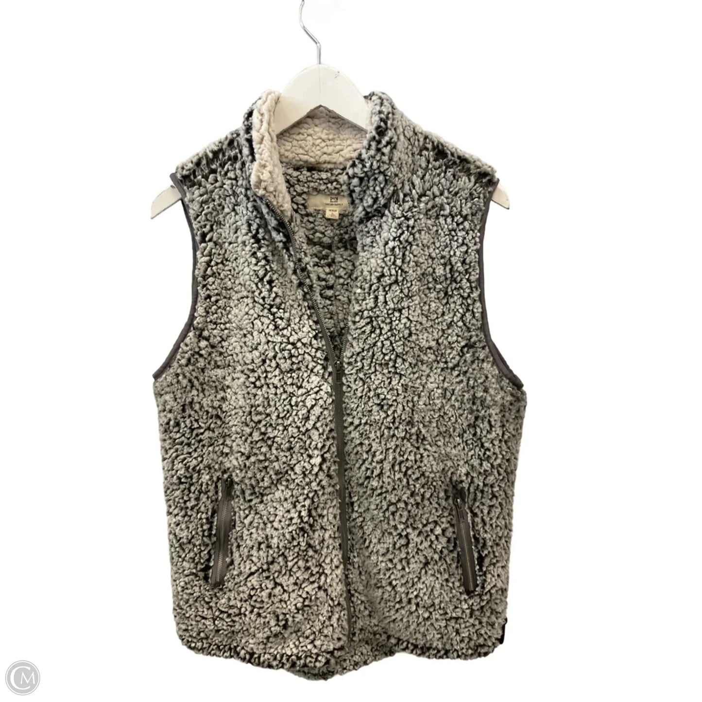 Vest Fleece By Thread And Supply In Grey, Size: M