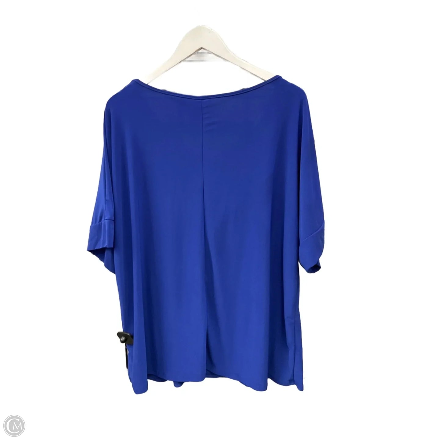 Top Short Sleeve By Dear Scarlett In Blue, Size: 2x