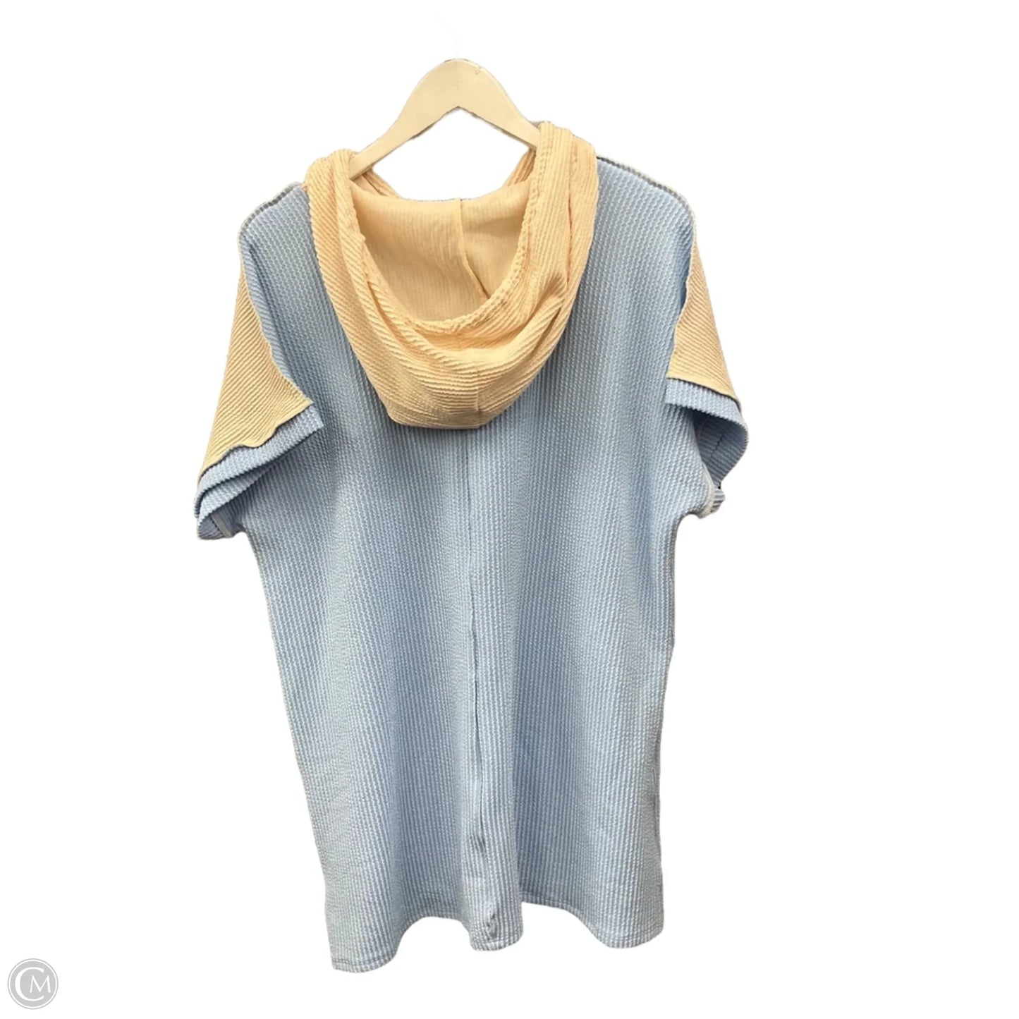 Top Short Sleeve By Heimish Usa In Blue & Cream, Size: 3x