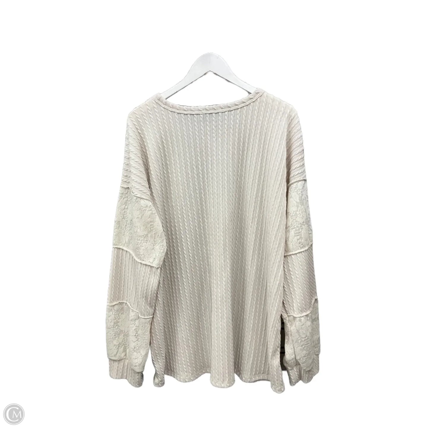 Top Long Sleeve By Heimish Usa In Cream, Size: 3x