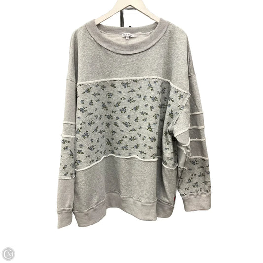 Sweatshirt Crewneck By White Birch In Grey, Size: 2x