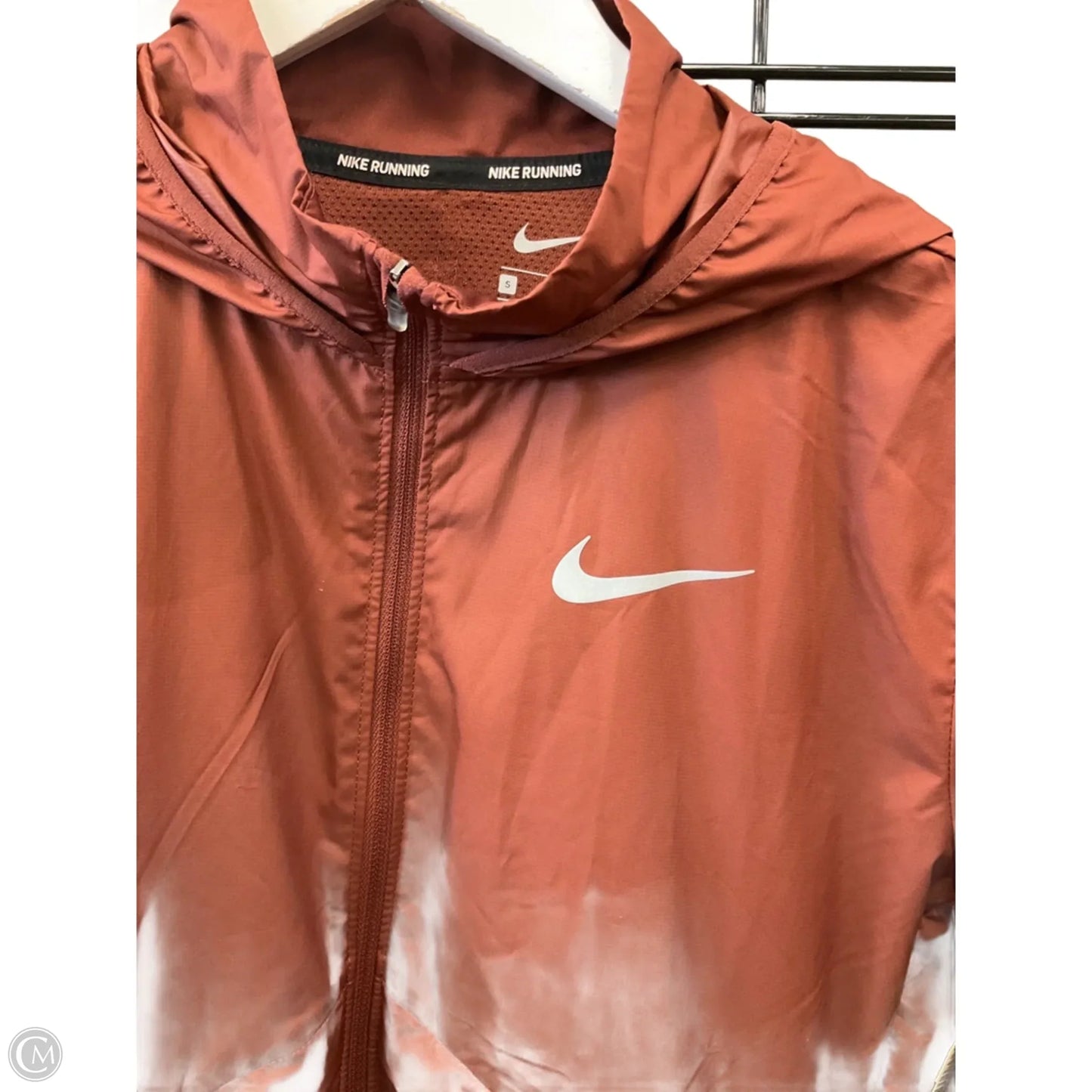 Jacket Windbreaker By Nike Apparel In Orange, Size: S