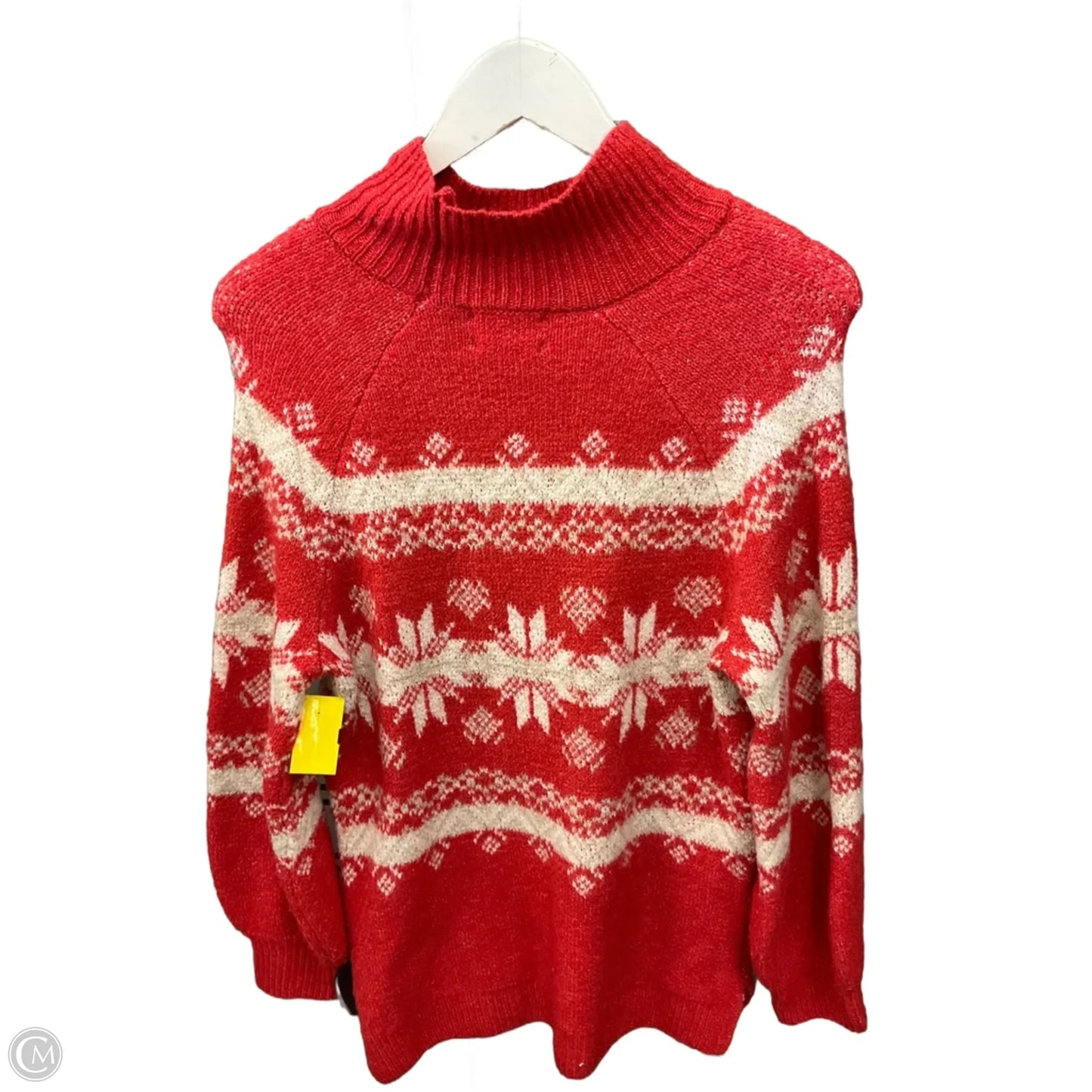 Sweater By Hippie Rose In Red & White, Size: M