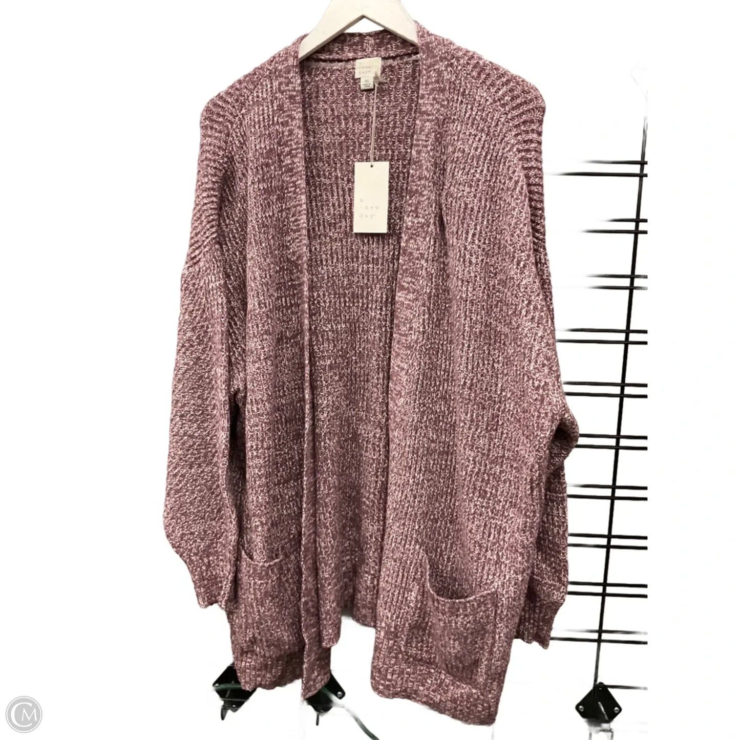 Sweater Cardigan By A New Day In Purple, Size: Xl