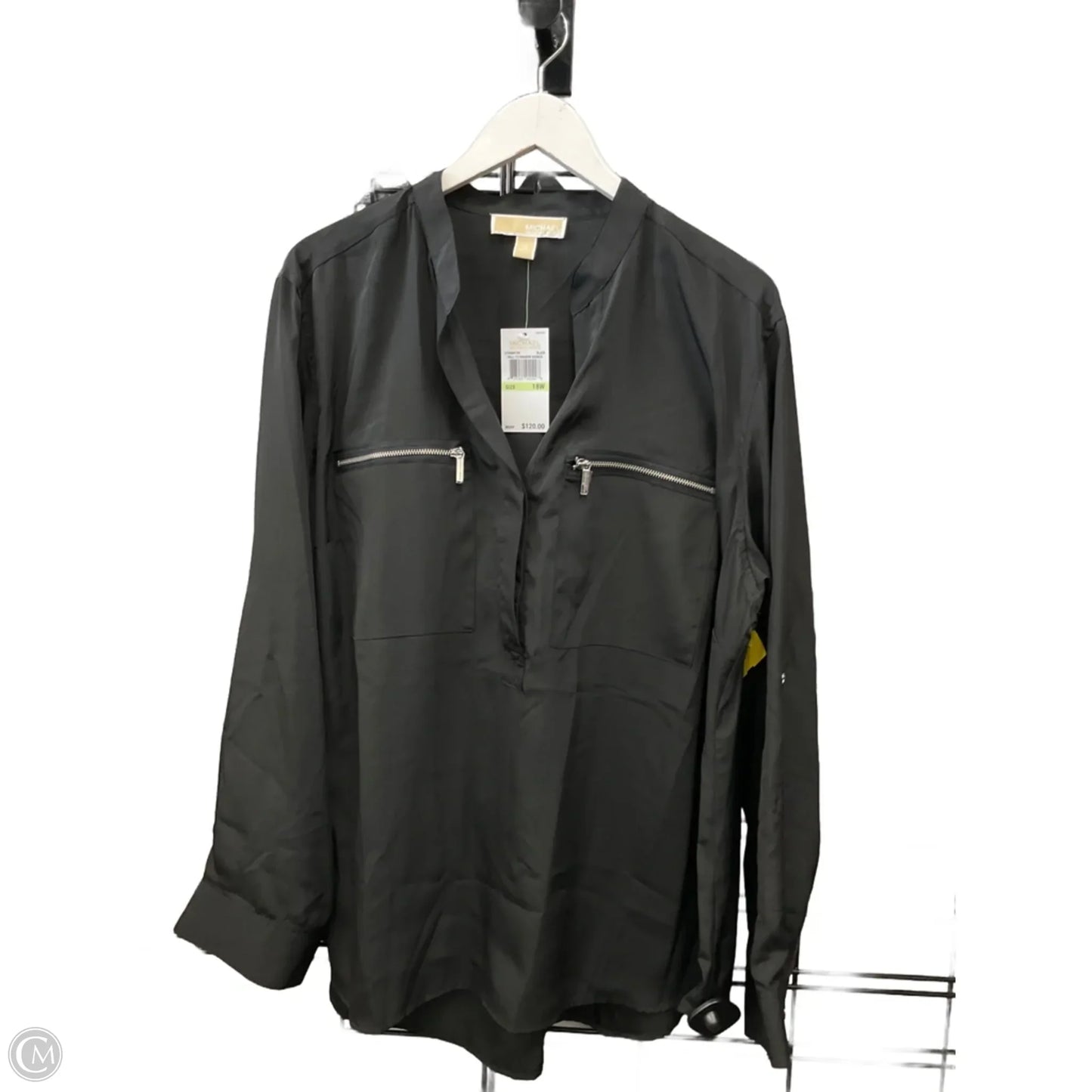 Top Long Sleeve By Michael By Michael Kors In Black, Size: 1x
