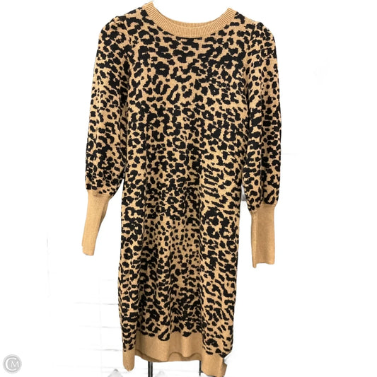 Dress Sweater By Loft In Animal Print, Size: Mp