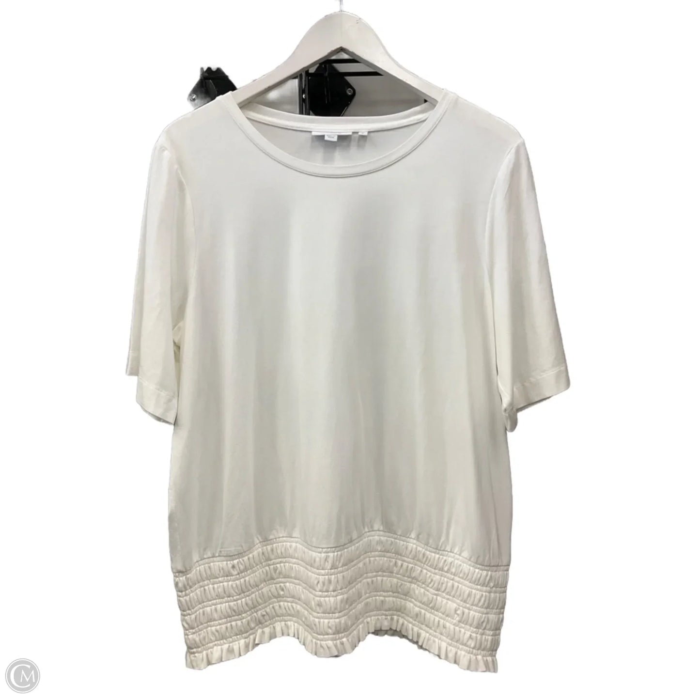 Top Short Sleeve By Chicos In White, Size: L