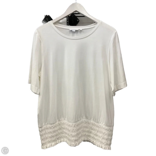 Top Short Sleeve By Chicos In White, Size: L