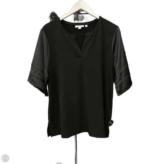 Top Short Sleeve By Chicos In Black, Size: L
