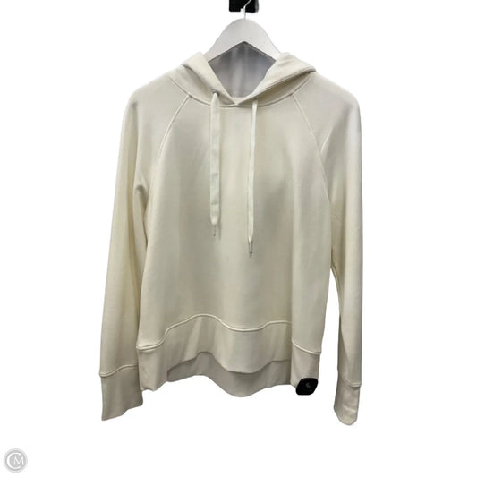 Athletic Sweatshirt Hoodie By 90 Degrees By Reflex In Cream, Size: L
