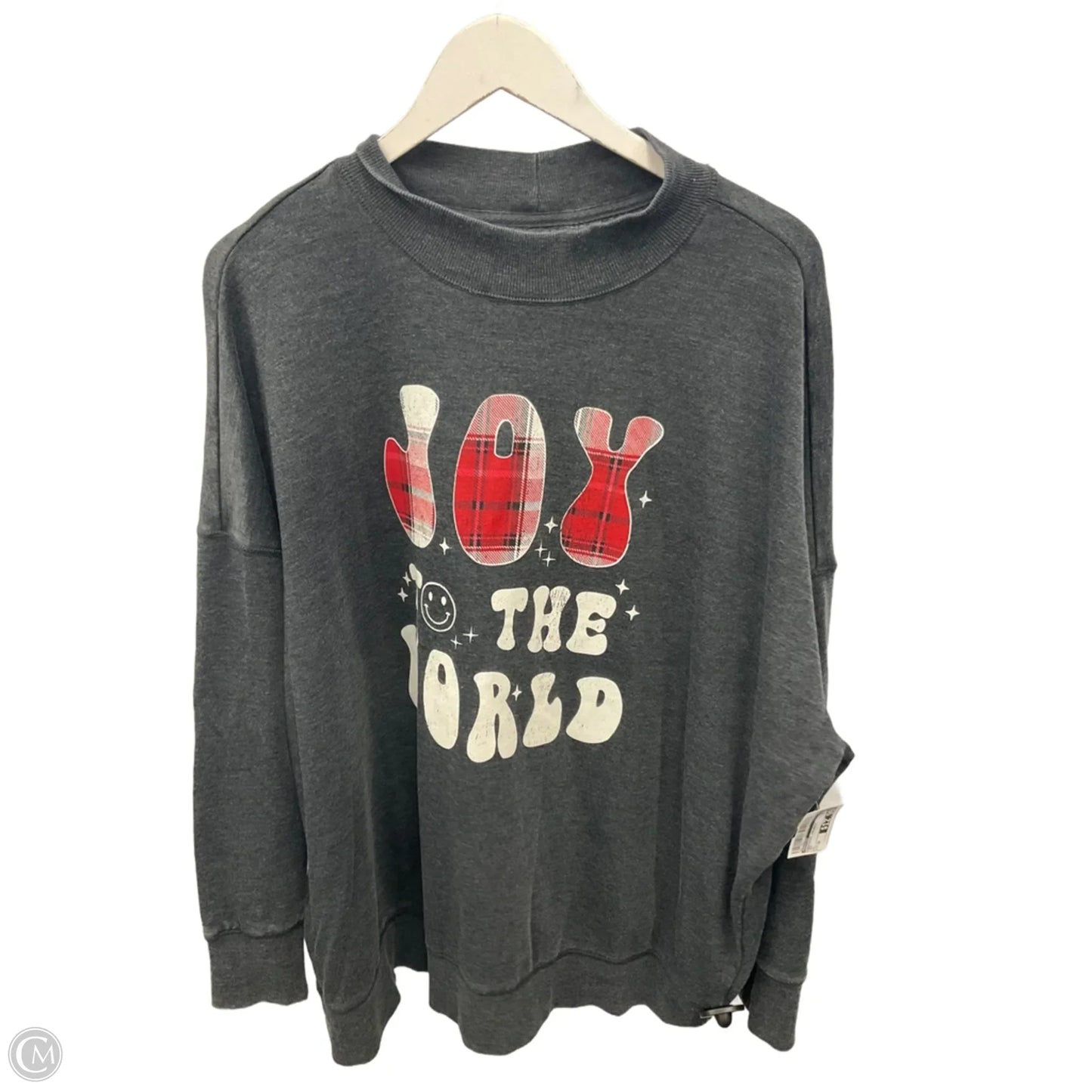 Sweatshirt Crewneck By Maurices In Grey, Size: 2x