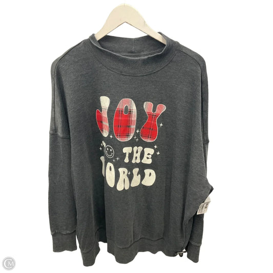 Sweatshirt Crewneck By Maurices In Grey, Size: 2x