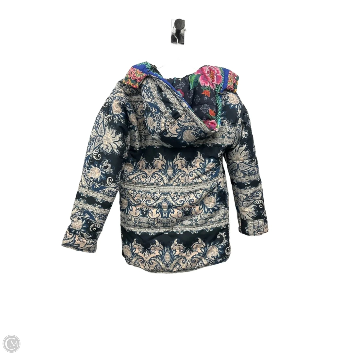 Jacket Puffer & Quilted By Johnny Was In Multi-colored, Size: Xs