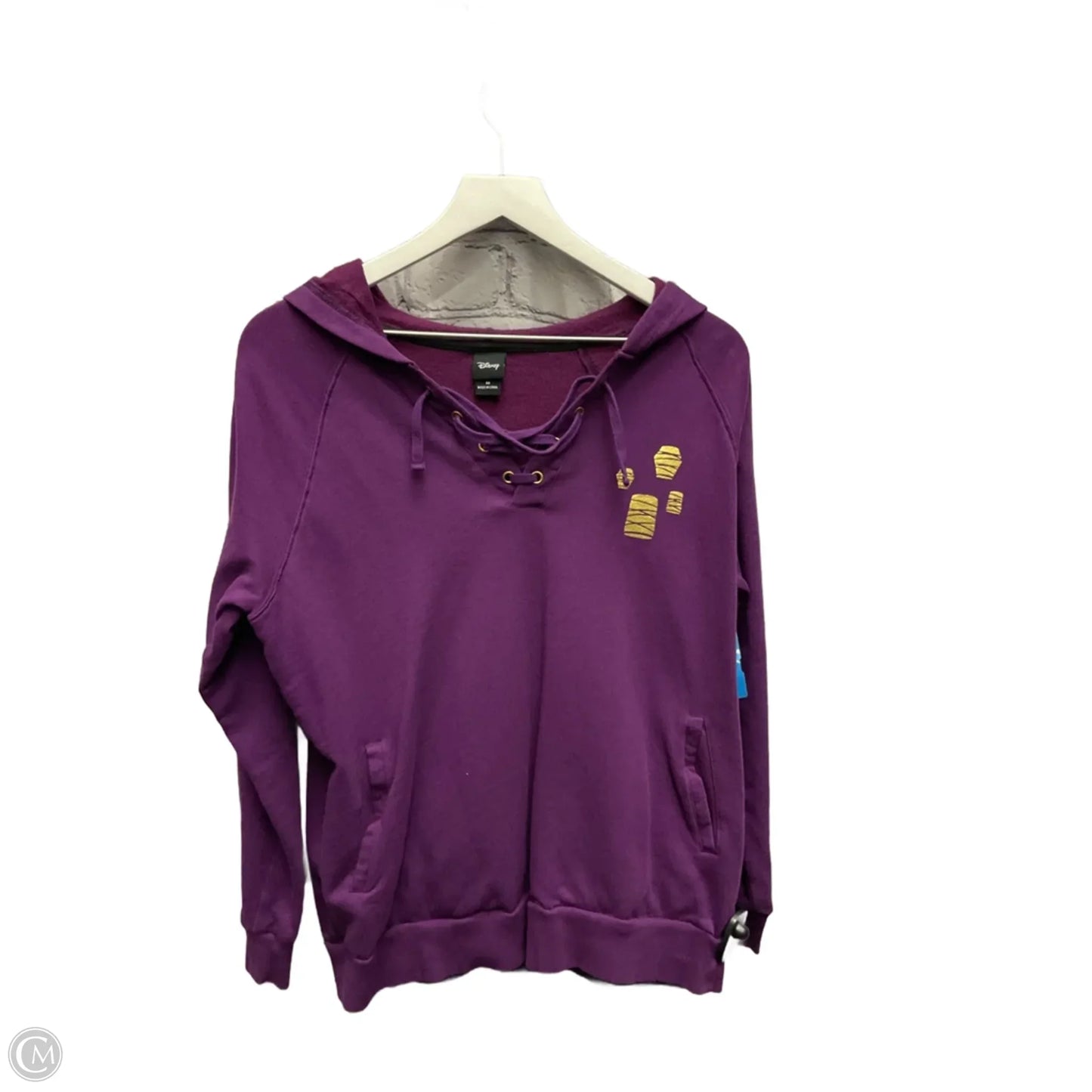 Sweatshirt Hoodie By Disney In Purple, Size: M