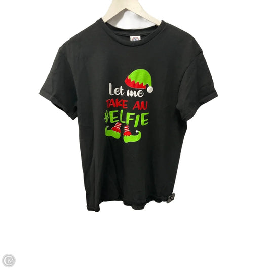 Top Short Sleeve By Clothes Mentor In Black, Size: M