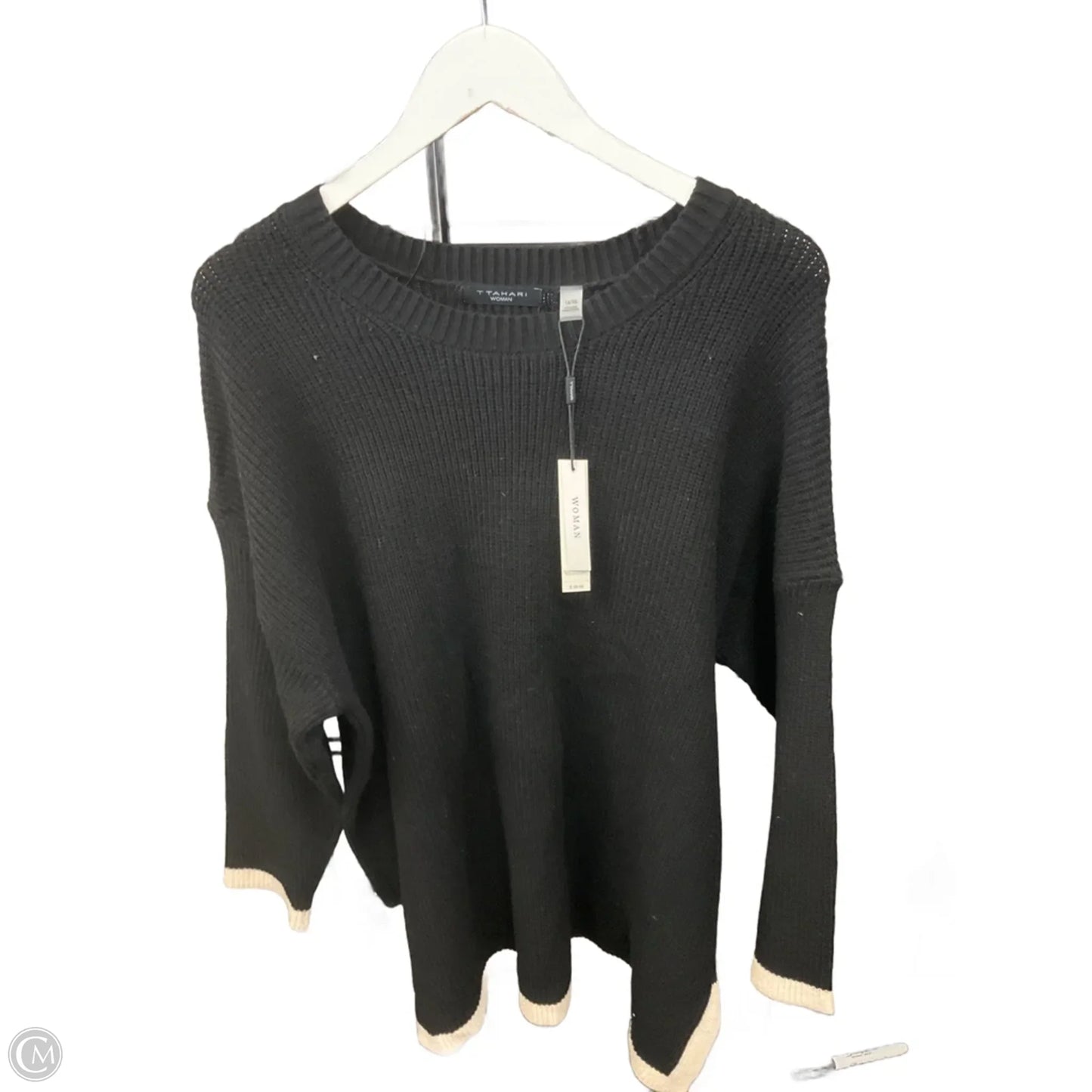 Sweater By T Tahari In Black, Size: 1x