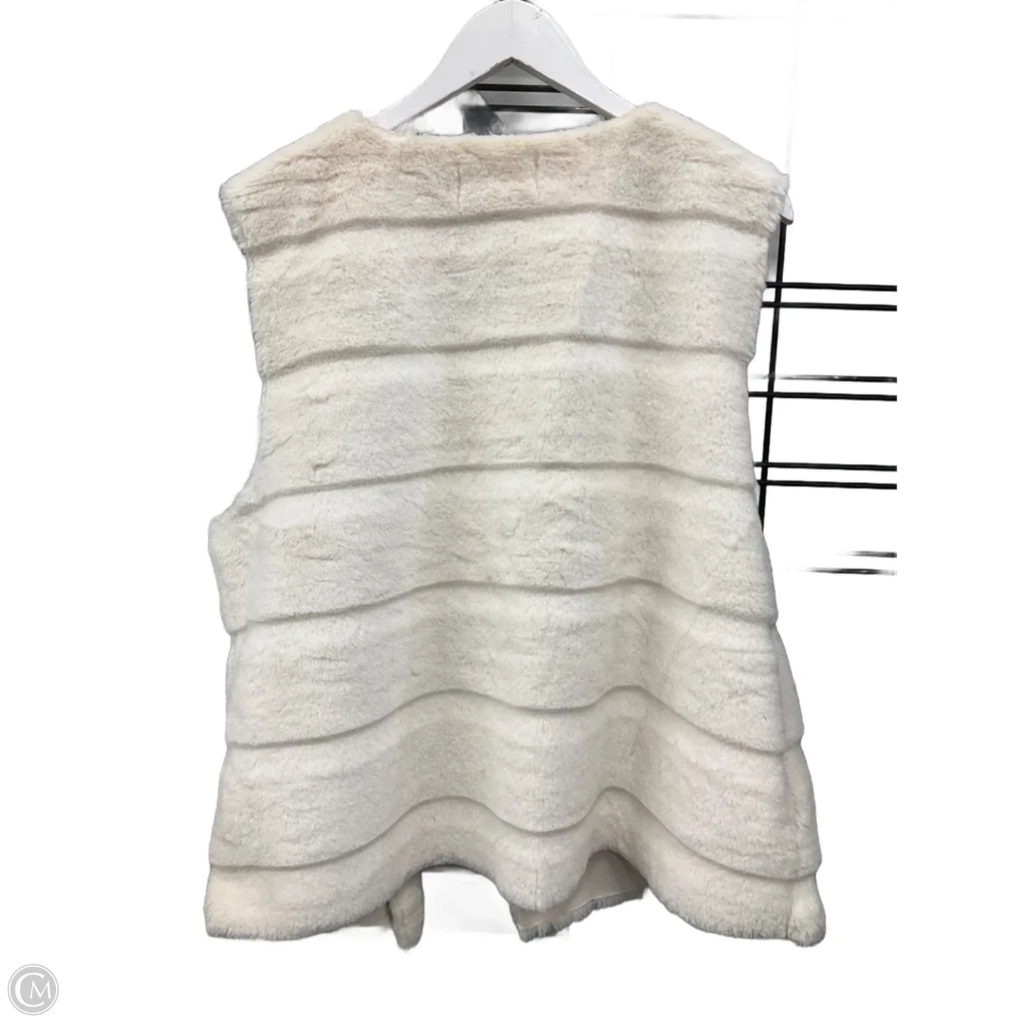 Vest Faux Fur & Sherpa By Style And Company In Cream, Size: Xl
