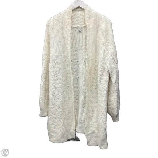 Sweater Cardigan By A New Day In Cream, Size: Xl