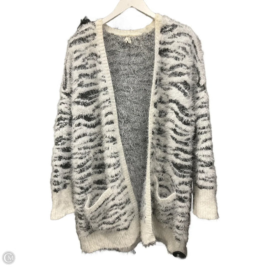 Sweater Cardigan By Mudd In Black & White, Size: Xl