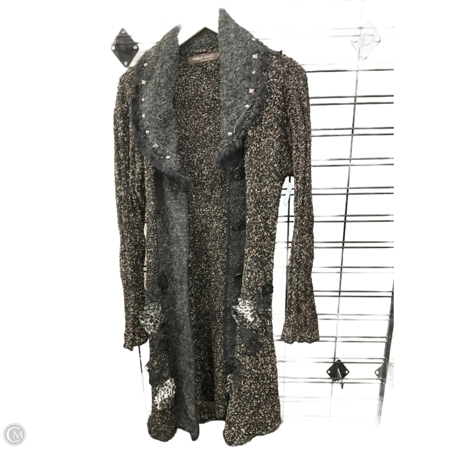 Sweater Cardigan By Clothes Mentor In Black, Size: M