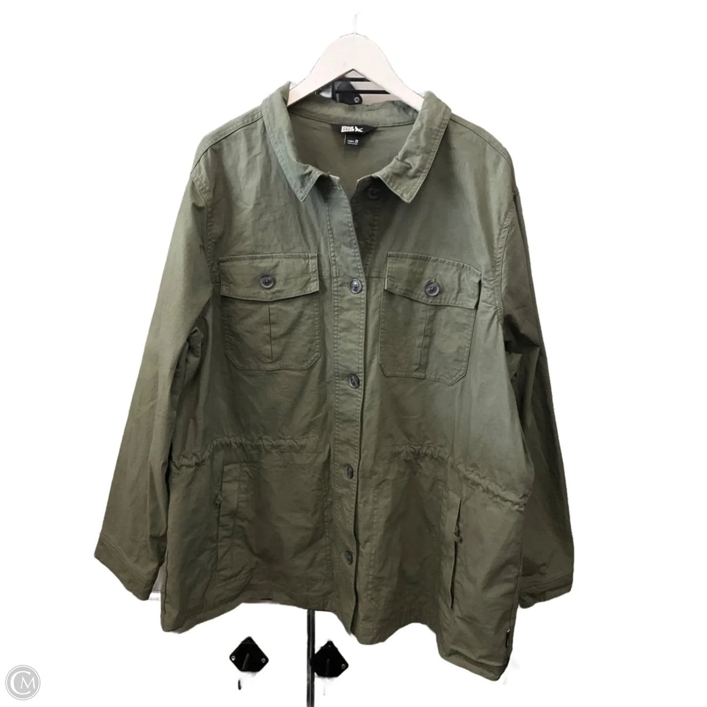 Jacket Utility By Eddie Bauer In Green, Size: 2x