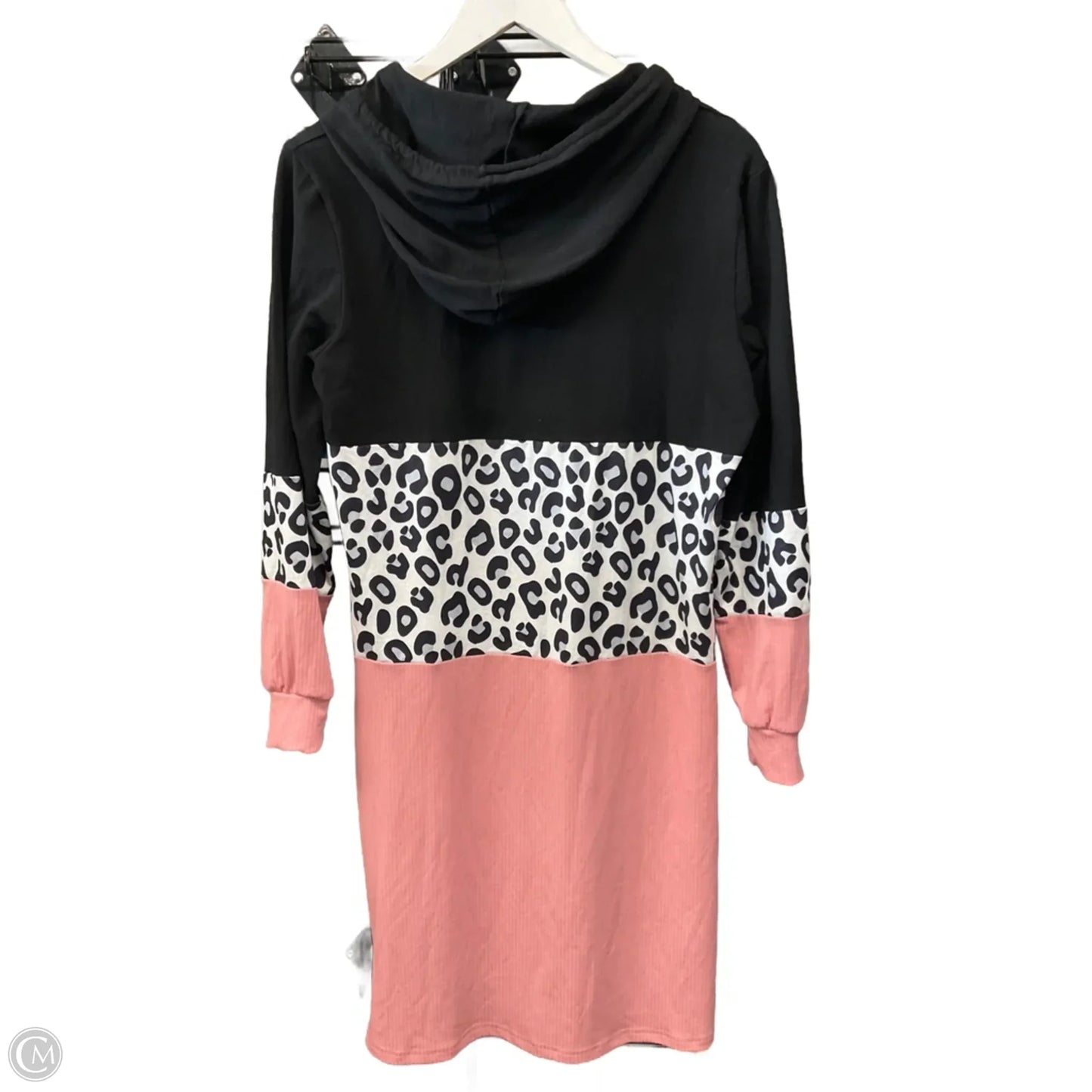 Tunic Long Sleeve By Clothes Mentor In Black & Pink, Size: S
