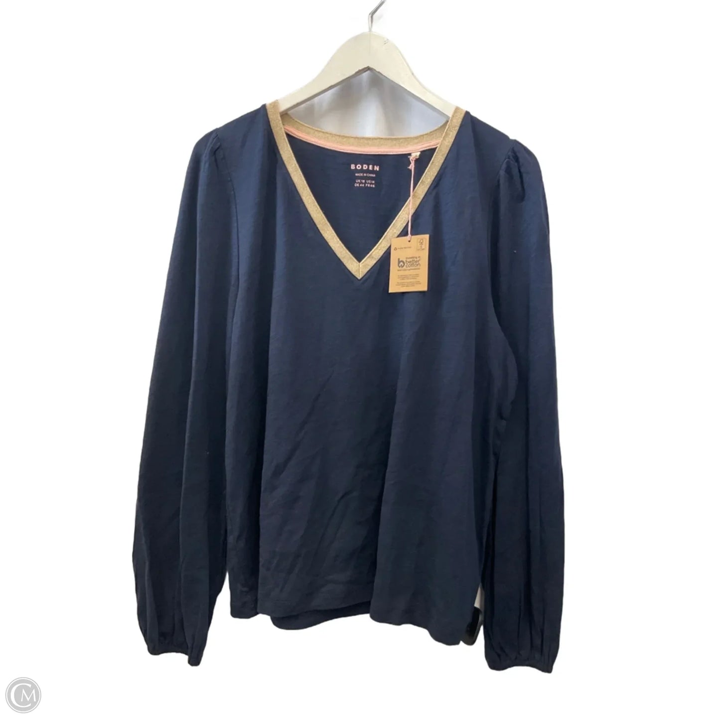 Top Long Sleeve By Boden In Navy, Size: Xl