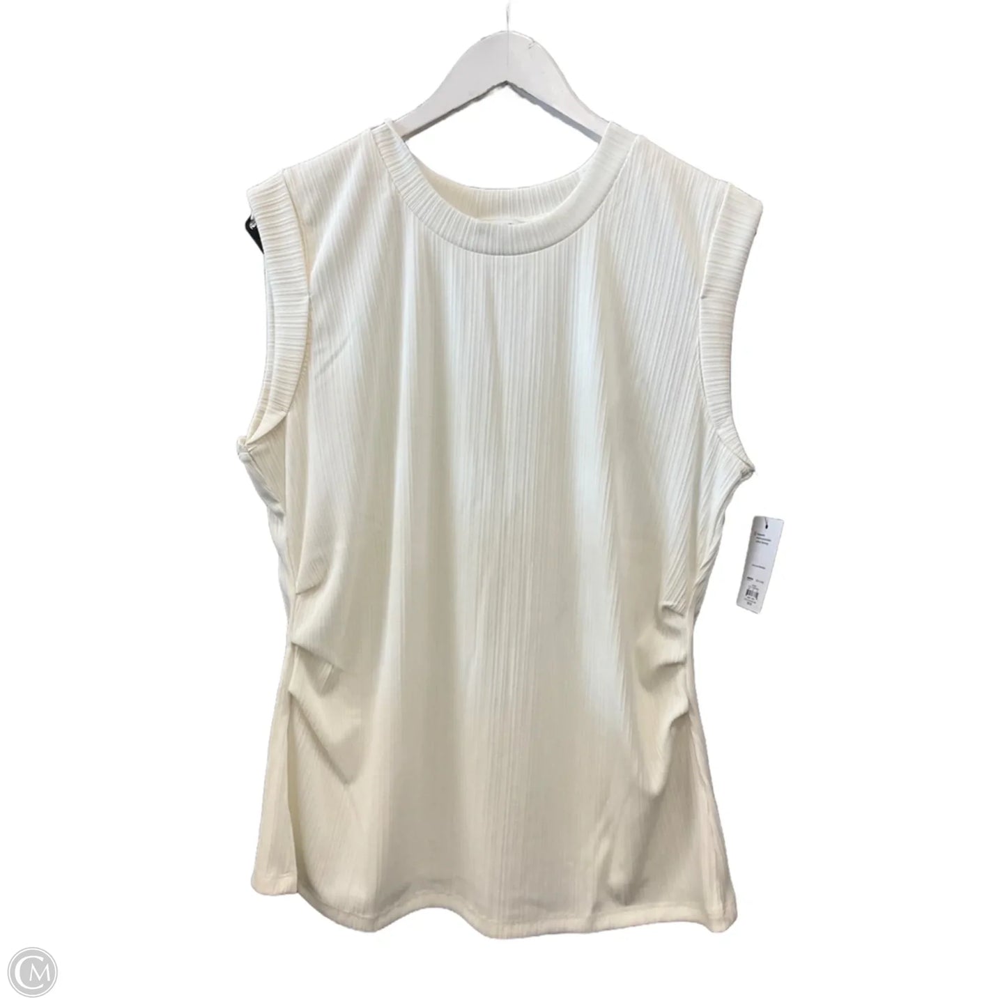 Top Sleeveless By Nine West Apparel In Cream, Size: Xl