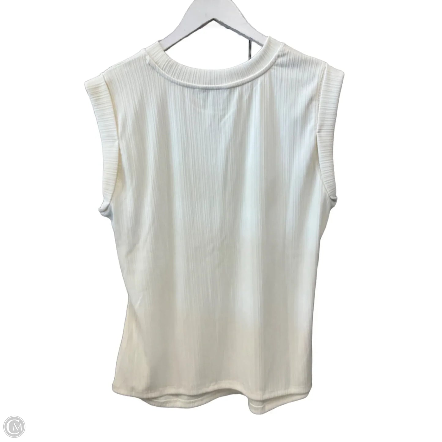 Top Sleeveless By Nine West Apparel In Cream, Size: Xl