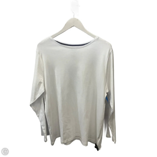 Top Long Sleeve Basic By Croft And Barrow In White, Size: 1x