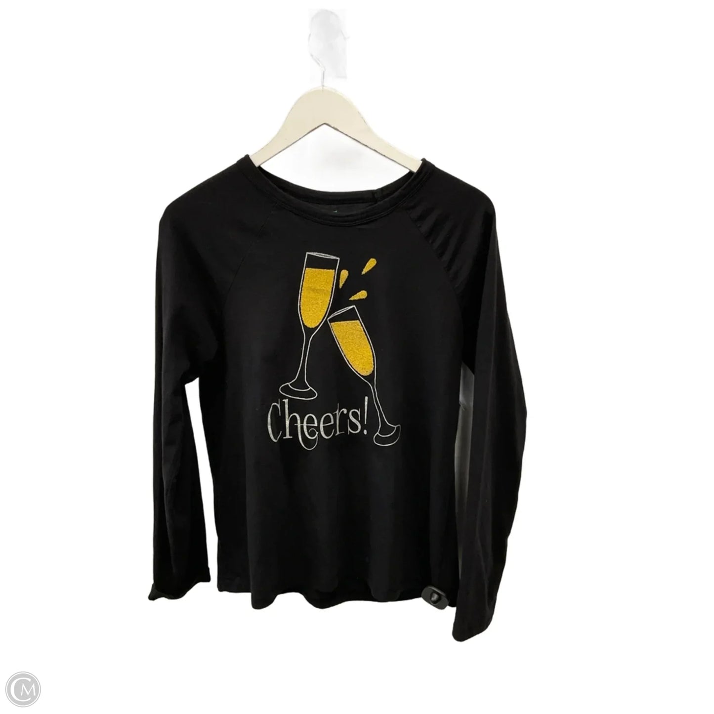 Top Long Sleeve By Clothes Mentor In Black, Size: M