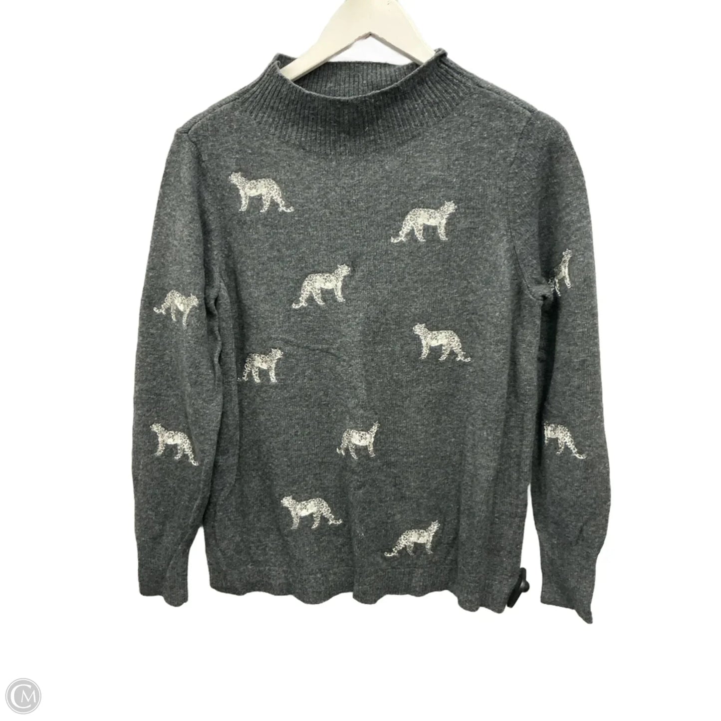 Sweater By Chicos In Grey, Size: M