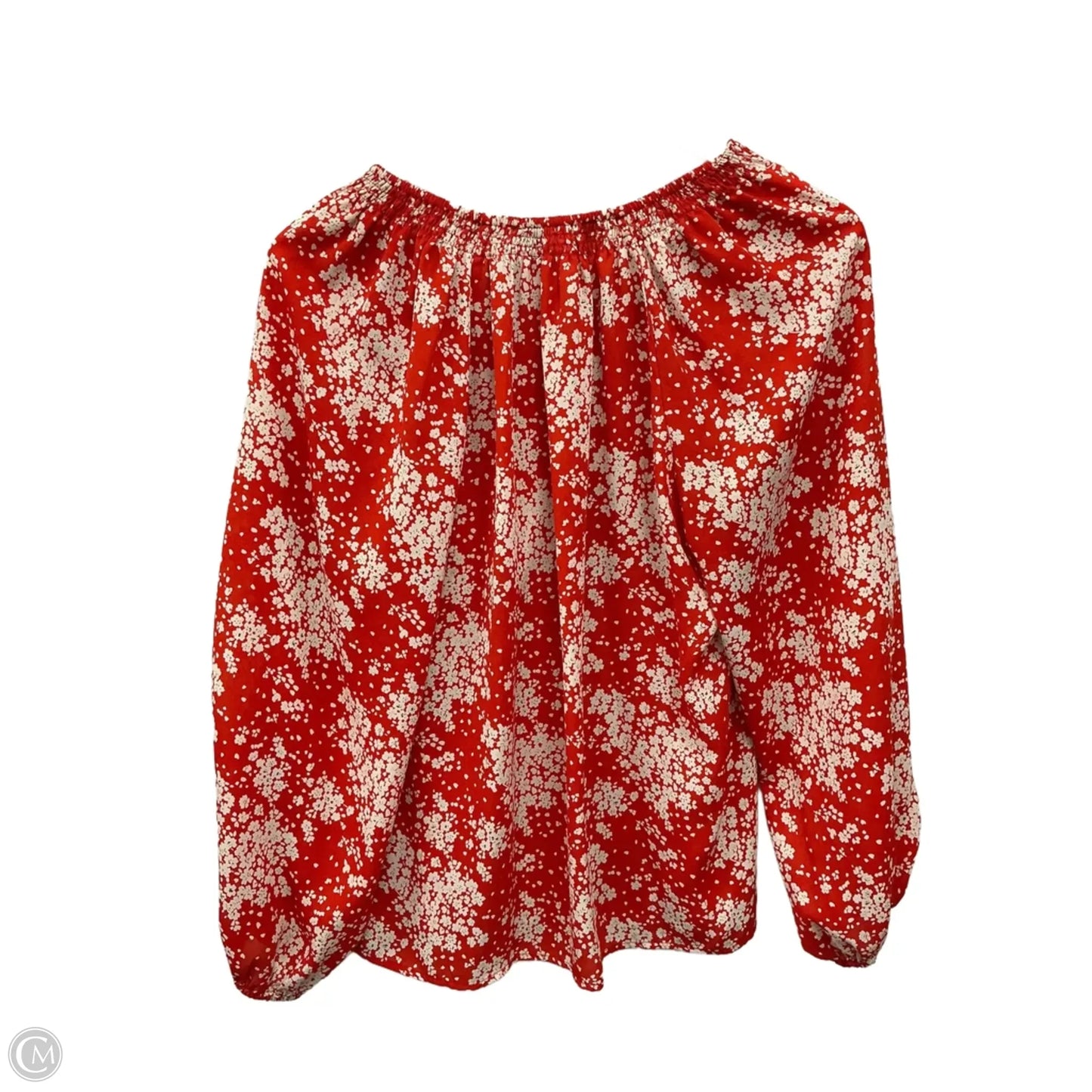 Top Long Sleeve By Collective Concepts In Red & White, Size: M