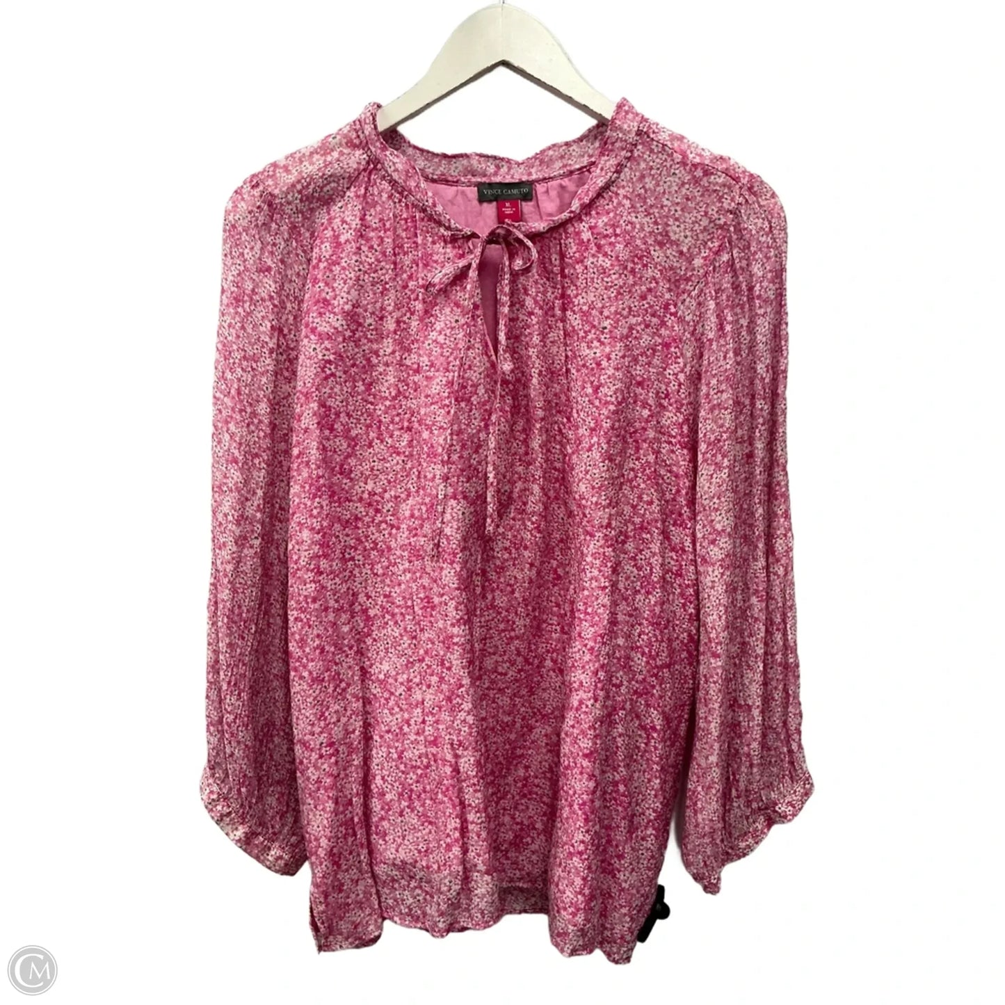 Top 3/4 Sleeve By Vince In Pink, Size: Xl
