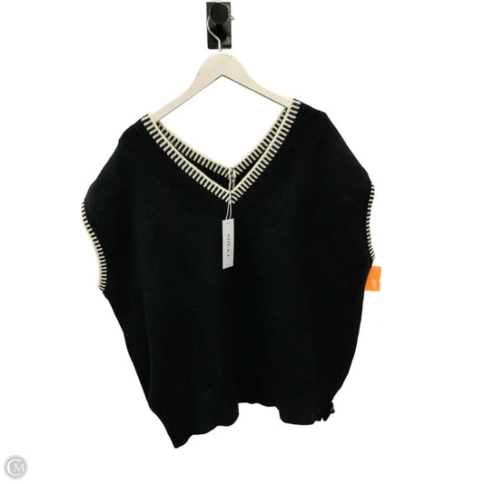 Vest Sweater By Gilli In Black, Size: 1x