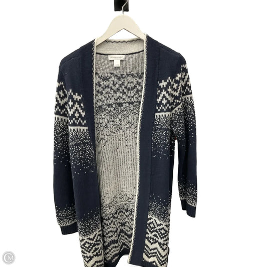 Sweater Cardigan By Christopher And Banks In Navy, Size: L