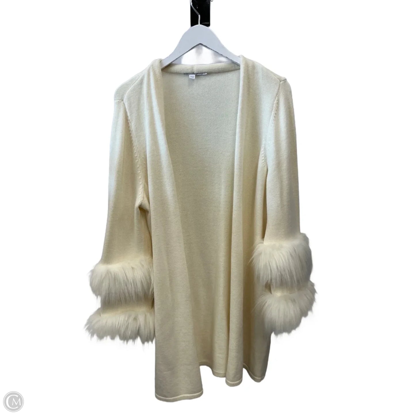 Sweater Cardigan By Chicos In Cream, Size: L