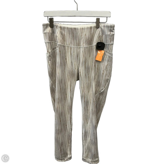 Athletic Leggings By Calia In Cream, Size: L