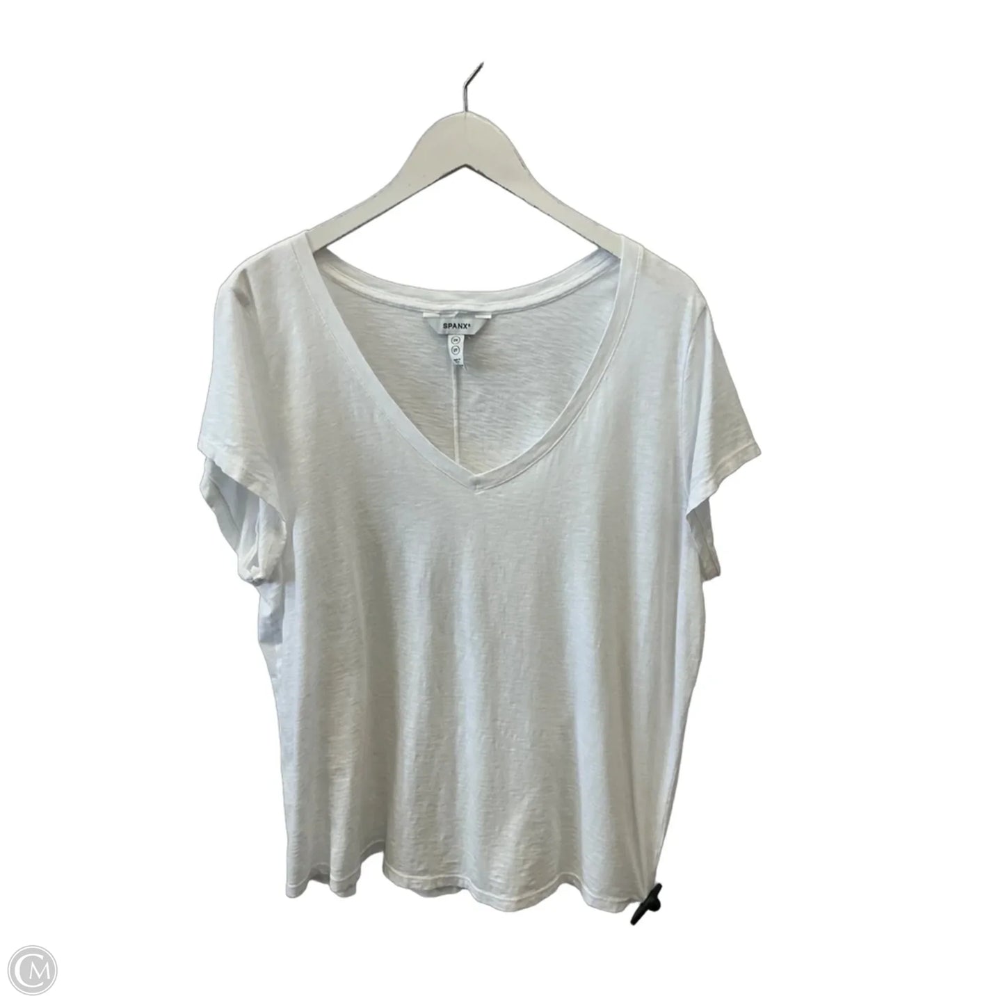 Top Short Sleeve Basic By Spanx In White, Size: 2x