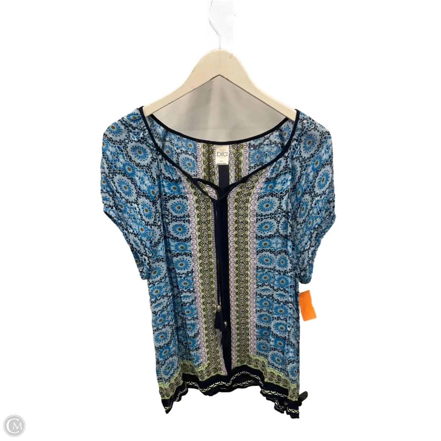 Top Short Sleeve By Bila In Blue, Size: Xl