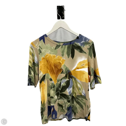 Top Short Sleeve By Chicos In Multi-colored, Size: L