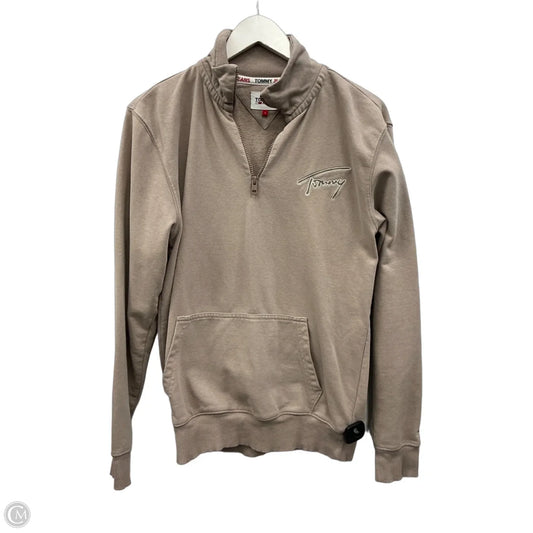 Athletic Sweatshirt Collar By Tommy Hilfiger In Taupe, Size: S