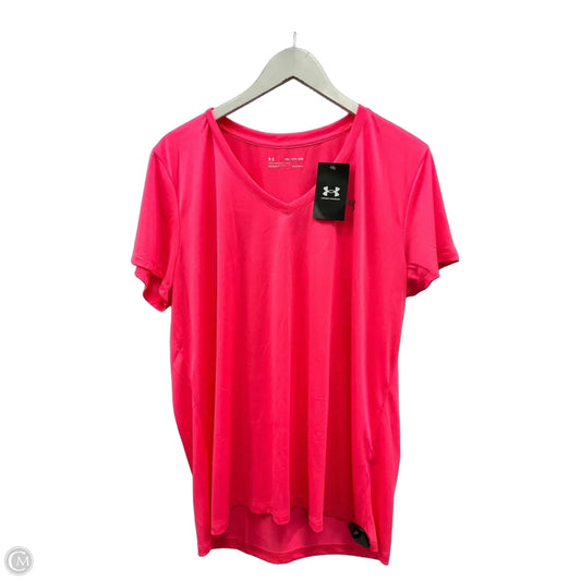 Athletic Top Short Sleeve By Under Armour In Pink, Size: 2x